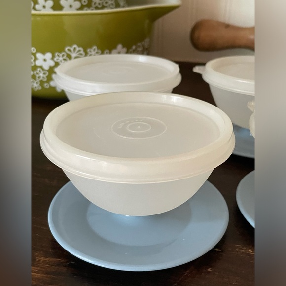 Vintage Tupperware Blue Parfait Pudding Dessert Cups❤️ - Picture 8 of 13